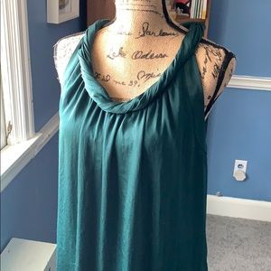 Talbots emerald green sleeveless dress